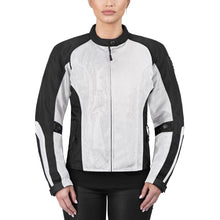 Viking Cycle Warlock Silver/Gray Mesh Motorcycle Jacket for Women