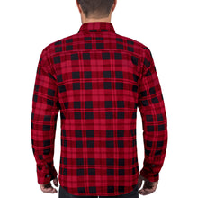 Viking Cycle Red Textile Motorcycle Flannel Shirt for Men