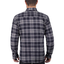 Viking Cycle Gray Textile Motorcycle Flannel Shirt for Men