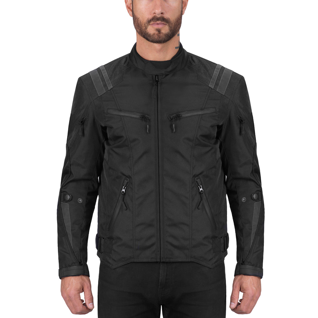 Viking Cycle Ironborn Black Textile Motorcycle Jacket for Men