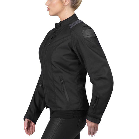 Viking Cycle Ironborn Black Textile Motorcycle Jacket for Women