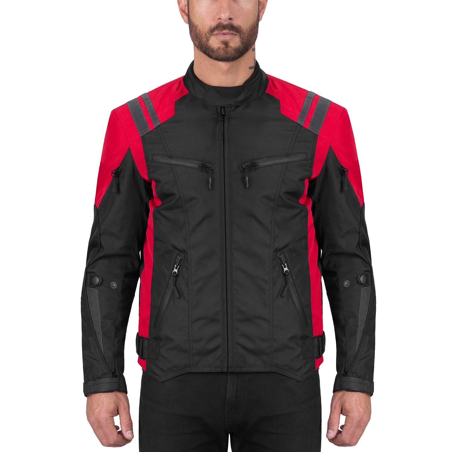 Find Cycle â€“ – Ironborn Red Quality Jacket Biker Textile Viking Vikingcycle