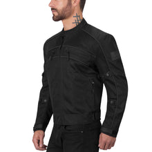 Viking Cycle Ironside Black Textile Motorcycle Jacket for Men