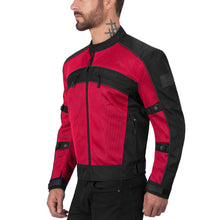 Viking Cycle Ironside Red Textile Motorcycle Jacket for Men