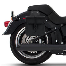 Nomad USA Medium Black Synthetic Leather Motorcycle Saddlebags