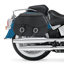 Nomad USA Large Leather Throw-over Motorcycle Saddlebags