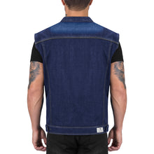 Viking Cycle Blue Denim Motorcycle Vest for Men