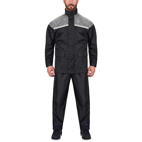 Viking Cycle Two Piece Gray Textile Motorcycle Rain Suit for Men